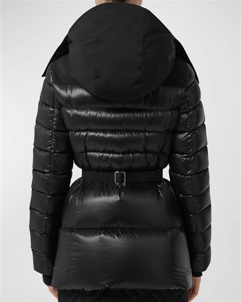 burberry womens puffer jacket|Burberry burniston belted puffer coat.